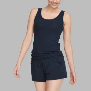 QinQin OEM Summer Short Sleeves Women's Pajamas Set Soft Bamboo Knitted Loungewear Custom Logo ODM Supply