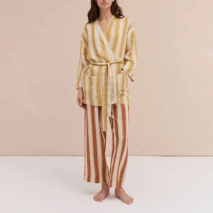 QinQin Casual Elegant Spring/Autumn New Design Comfortable Breathable Lyocell Long Sleeve V-neck Drawstring Closure High Quality