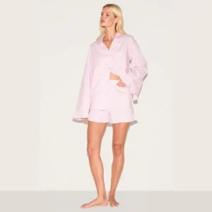 QinQin Elegant Spring/Summer Lightweight Cozy Elastic Waist Custom Printed Women's Pajamas Sets Front Logo Custom Colors Sizes