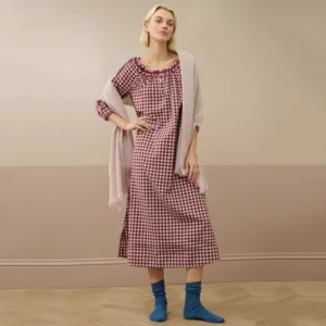 QinQin Enchanting Comfortable Classic High Quality Women's One-piece Night Dress Pajamas Soft Breathable Fashionable Front