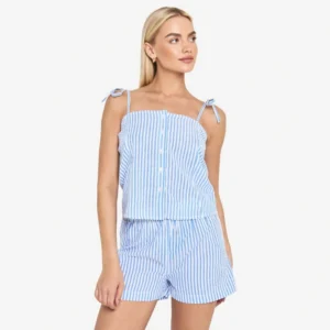QinQin Stylish Elegant Comfortable Summer Breathable Soft Elastic Waist Front New Arrival Trendy Casual Camisole Shorts Pyjamas