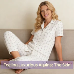 QinQin Women's Two-Piece Loungewear Set Elastic Waist Soft Breathable Short Sleeve Pants Cozy Pajamas OEM Service