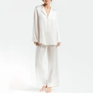 QinQin High Quality Glamorous Casual Lightweight Comfortable Women's Long-sleeve and Pants Pajamas Sets Elastic Waist V-neck