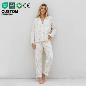 Pajamas for Women Set Eco-Friendly Cotton Modal Women's Lounge Wear Sets Long Sleeve Ladies Nightwear Set Two Pieces Sleepwear