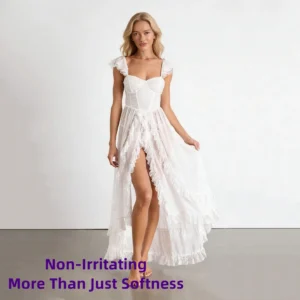 QinQin Women's Nightgown Loungewear One Piece Night Dress Lace Comfortable Sexy Sleepwear Bridal Elegant Front Logo Lyocell