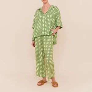 QinQin ODM Elegant Casual Spring/Autumn Breathable Fashionable Women's Pajamas Comfortable Elastic Waist Front Logo New Arrival