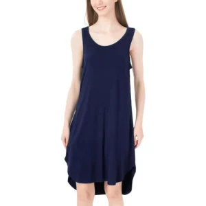 QinQin Elegant Comfortable Super Soft Cozy Breathable Lightweight Women Loungewear Night Dress Pajamas Sleepwear Sleeveless