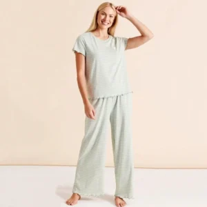 QinQin Spring Summer Elegant Comfortable New Arrival Stylish Casual Women's Short-sleeve Lyocell Breathable Elastic Waist Front