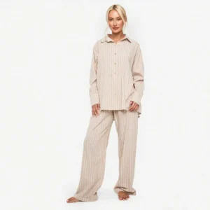QinQin Elegant Classic Winter High Quality Customizable Comfortable Breathable Loungewear Sets Nightwear Long-sleeve Pants