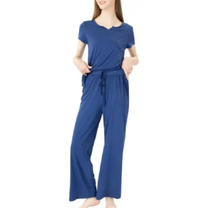 QinQin High Quality Elegant Casual Spring Autumn Women's Pajamas Set Breathable Soft Custom Printed Front Logo Sleepwear