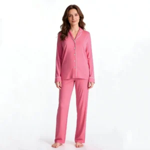 QinQin Wholesale High Quality Soft Comfortable Elegant Women's Long-sleeve Lyocell Pants Pajamas Sets Stretchy Breathable