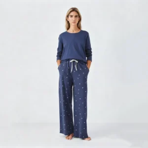 QinQin Hot Sale Super Soft Comfortable Elegant Women's Long-sleeve Pants Pajamas Sets Durable Breathable Custom Front Printing