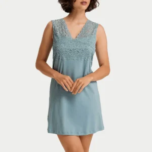 QinQin New Arrival Elegant Stylish Comfortable Women's Night Dress Lace Detail Lightweight Casual Breathable Lyocell Home Wear