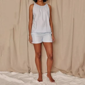 QinQin Casual Flattering Comfortable Women's Vest and Shorts Pajamas Sets Elastic Waist Fashionable Loungewear Sets for Summer