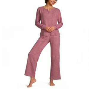 QinQin High Quality Stylish Elegant Stretchy Comfortable Women's Long-sleeve and Pants Pajamas Set Suitable for Winter Home Wear