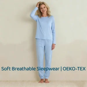 QinQin Women Long Sleeve Sleepwear for Winter PJ Set Two Pieces Women's Pajama Set Soft Bamboo Loungewear Sets Women Pyjama Set