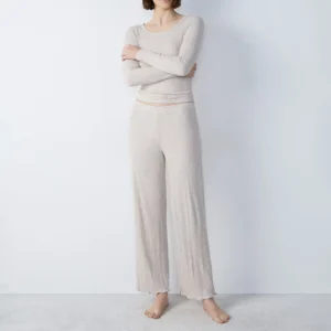QinQin New Design High Quality Elegant Spring/Autumn Breathable Long Sleeves Comfortable Customizable Pajamas Set Soft Sleepwear