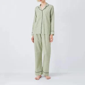 QinQin High Quality Elegant Comfortable Soft Breathable Women's Long-sleeve Pants Pajamas Sets Front Logo Sleepwear Sets for