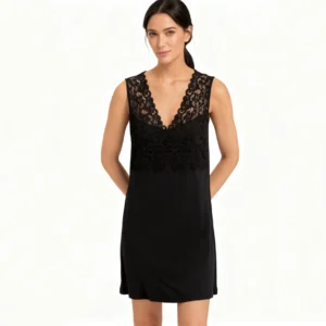 QinQin High Quality Enchanting Fashionable Comfortable Elegant Women's Tank Nightgown Lace Front Stylish Breathable Soft