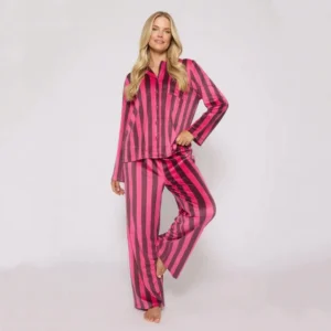 QinQin Comfortable Casual Stylish Women's Pajamas Sets New Arrival Trendy V-neck Long Sleeves Breathable Spring Summer Front