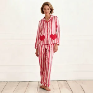 QinQin New Arrival Bright Comfortable Women's Long-sleeve Pants Pajamas Sets With Lace Design Casual Fashionable Loungewear Sets