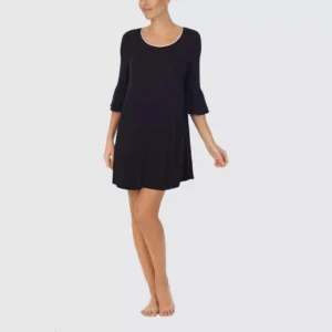 QinQin Classic Super Soft Breathable Lyocell Women's Long-sleeve Night Dress Pajamas Front Bow Comfortable Loungewear Hot Sale