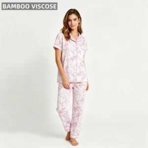 Lounge Sets Women Clothing Two-Piece Soft Breathable Short Sleeve Pajamas Set with Elastic Waist Women's Casual Sleepwear Set