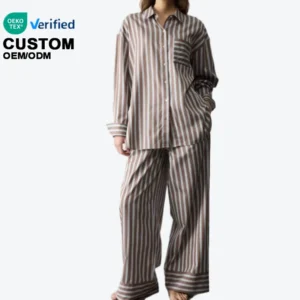 QinQin Apparel Women's Lounge Set Sleepwear Waffle/Cotton Fabric Elastic Waist Soft & Breathable Customizable 2-Piece