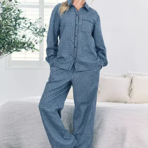 QinQinClassic Super Soft Comfortable Women's Long-sleeve Pants Pajamas Sets Cozy Trendy Stylish Elegant Breathable Loungewear