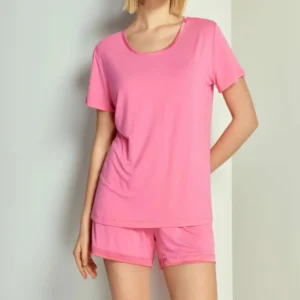 QinQin Elegant Flattering Short-sleeve Shorts Set Ladies Nightwear Pajamas Women Trendy Super Soft Breathable Summer Loungewear
