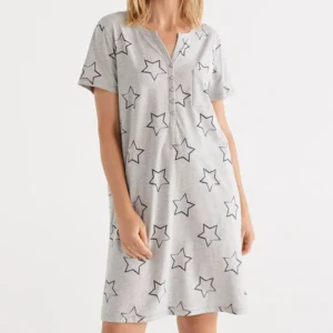 2025 Hot Style Women's Summer Loungewear Breathable Pajamas Customized Printing Logo Knitted Fabric Front Position for Spring