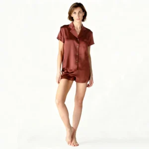 QinQin High Quality Enchanting Elegant Smooth Breathable Lyocell Women's Short-sleeve Shorts Pajamas Sets Casual Comfortable