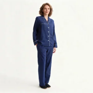 QinQin High Quality Stylish Comfortable Women's Long Pajamas Set Breathable Fabric for Winter Soft Cozy Women's Home Wear Cotton