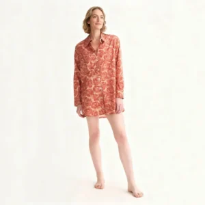 QinQin Elegant Floral Printed Breathable High Quality Fashionable Women's Long-sleeve Nightgown Comfortable All Seasons Home