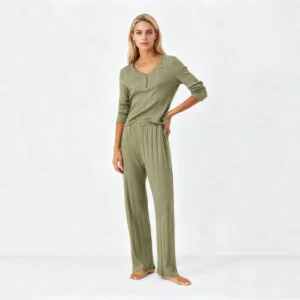 QinQin Hot Sale Elegant Casual Cozy Soft Comfortable Women's Long-sleeve Pants Pajamas Sets Lyocell Fabric Durable Breathable