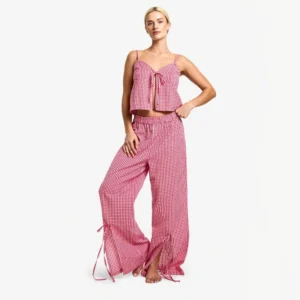 QinQin Custom Printing Spring Summer Elegant Fashion Lightweight Women's Nightwear Camisole Pants Pajama Set Sleepwear Front