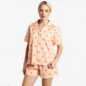 QinQin Modern Elegant Breathable High Quality Women's V-neck Short Sleeve Pajamas Set Elastic Waist Lyocell Fabric Summer Spring