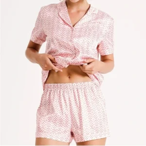 QinQin Wholesale Summer Casual ODM Comfortable Bamboo Oversized Women's Sleepwear Short Sleeve Nightgown Pockets Elastic Waist