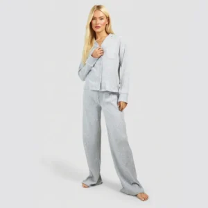 QinQin Elegant Spring/Autumn Comfortable Breathable Front Logo Women's Pyjamas Sleepwear Set