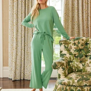 QinQin Spring Summer Autumn Comfortable Casual Breathable Lyocell Long Sleeves Women Pajamas Set Custom Front Printing