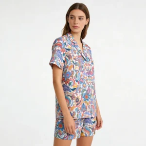 QinQin Hot Sale Flattering Casual Lightweight Comfortable Women's Two-pieces Short-sleeve and Shorts Pajamas Sets for Summer