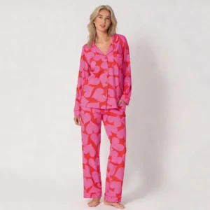 QinQin Hot Sale Classic Stylish Elegant Comfortable Women's Long-sleeve and Pants Pajamas Sets Suitable for Winter Loungewear