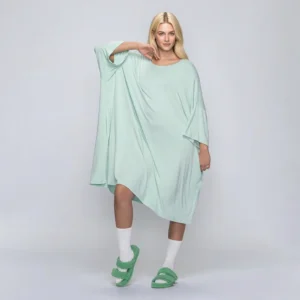 QinQin Women's Casual Sleep Tee Summer Cooling Knitted Lyocell Breathable Nightgown with Custom Logo Personalized Sleepwear