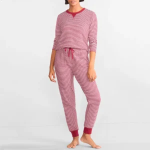 QinQin Elegant Comfortable Breathable Lyocell Super Soft Women's Long-sleeve Pants Pajama Set Front Logo Customizable for Home