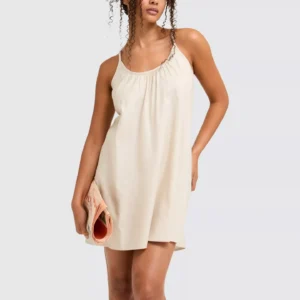 QinQin New Arrival Elegant Casual Stylish Smooth Breathable Women's One-piece Night Dress Pajamas Lightweight Lyocell