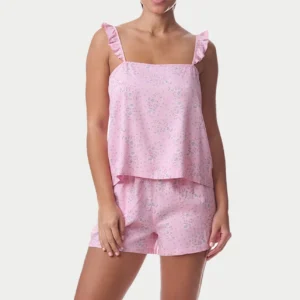 QinQin Elegant Floral Printed Glamorous Cozy Comfortable Women's Lyocell Pajamas Sets for Home Flattering Breathable Sleepwear