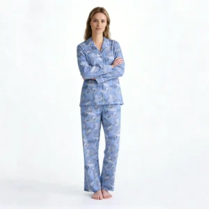 QinQin Custom Printing Elegant Front Customizable Flawless Fashion Casual Comfortable Women's Long-sleeve Pants Pajamas Set
