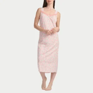 QinQin Hot Sale Elegant Lightweight Comfortable Women's Nightwear Dress Lace Detail Breathable Casual Cozy One-piece Night Dress