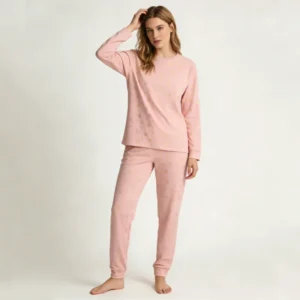 QinQin Fashionable Casual Lightweight Comfortable Women's Long-sleeve and Joggers Pajamas Sets Perfect for Home Nightwear Sets