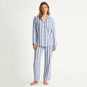 QinQin Custom Printing Front Elegant Casual Women's Long-sleeve Pants Pajamas Sets V-neck Drawstring Comfortable Breathable